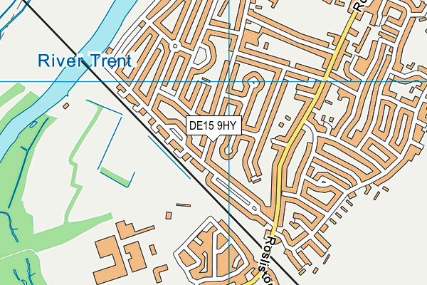 DE15 9HY map - OS VectorMap District (Ordnance Survey)