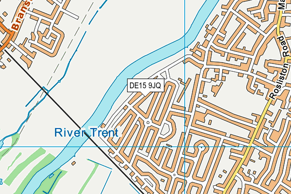 DE15 9JQ map - OS VectorMap District (Ordnance Survey)