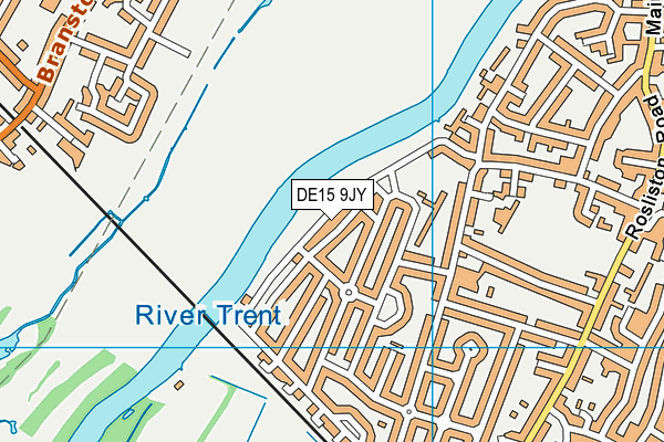 DE15 9JY map - OS VectorMap District (Ordnance Survey)