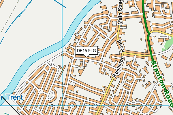 DE15 9LG map - OS VectorMap District (Ordnance Survey)