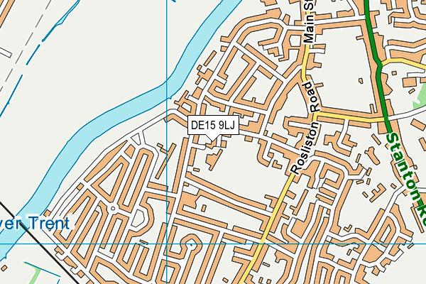 DE15 9LJ map - OS VectorMap District (Ordnance Survey)