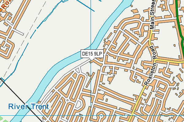 DE15 9LP map - OS VectorMap District (Ordnance Survey)
