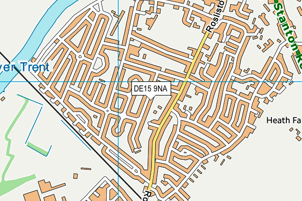 DE15 9NA map - OS VectorMap District (Ordnance Survey)