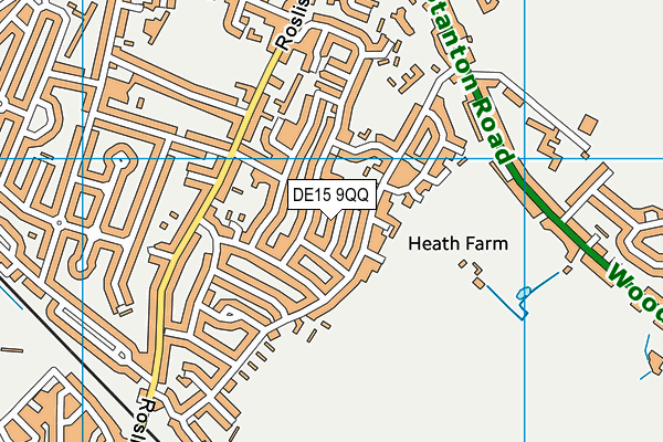 DE15 9QQ map - OS VectorMap District (Ordnance Survey)