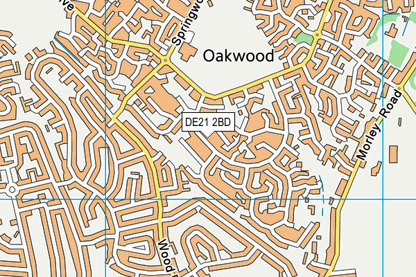 DE21 2BD map - OS VectorMap District (Ordnance Survey)