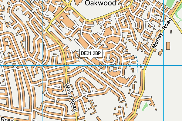 DE21 2BP map - OS VectorMap District (Ordnance Survey)