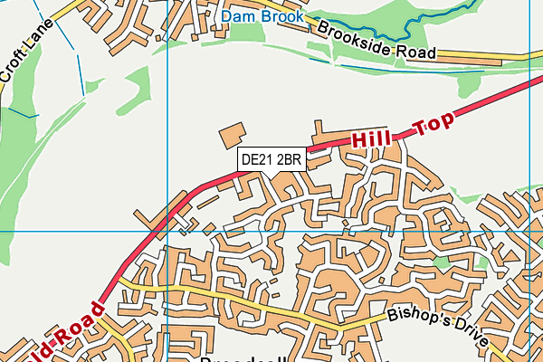 DE21 2BR map - OS VectorMap District (Ordnance Survey)