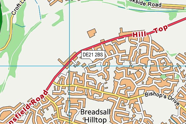 DE21 2BS map - OS VectorMap District (Ordnance Survey)