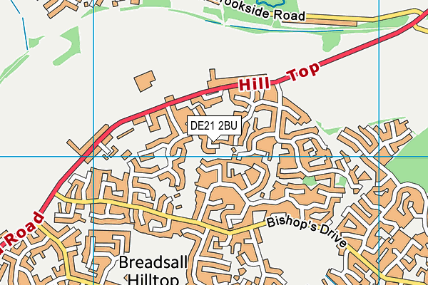 DE21 2BU map - OS VectorMap District (Ordnance Survey)