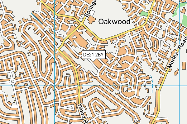 DE21 2BY map - OS VectorMap District (Ordnance Survey)