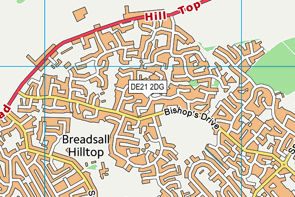 DE21 2DG map - OS VectorMap District (Ordnance Survey)