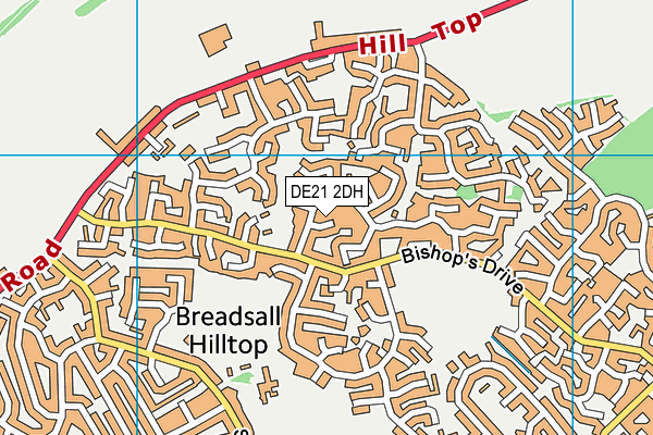 DE21 2DH map - OS VectorMap District (Ordnance Survey)