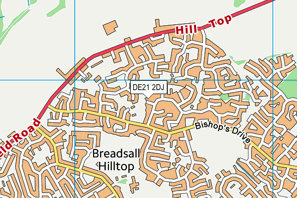 DE21 2DJ map - OS VectorMap District (Ordnance Survey)