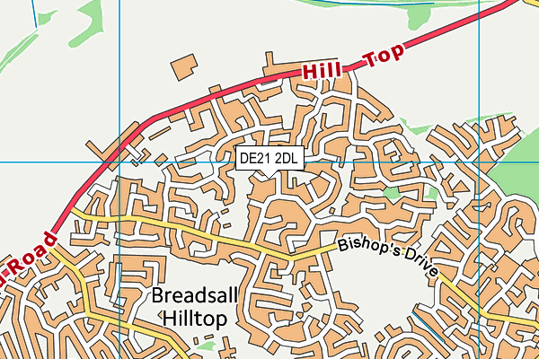 DE21 2DL map - OS VectorMap District (Ordnance Survey)