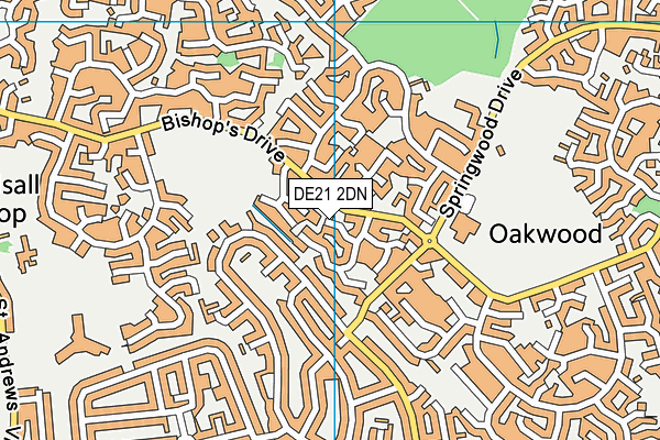 DE21 2DN map - OS VectorMap District (Ordnance Survey)