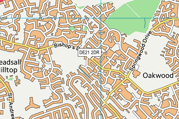 DE21 2DR map - OS VectorMap District (Ordnance Survey)