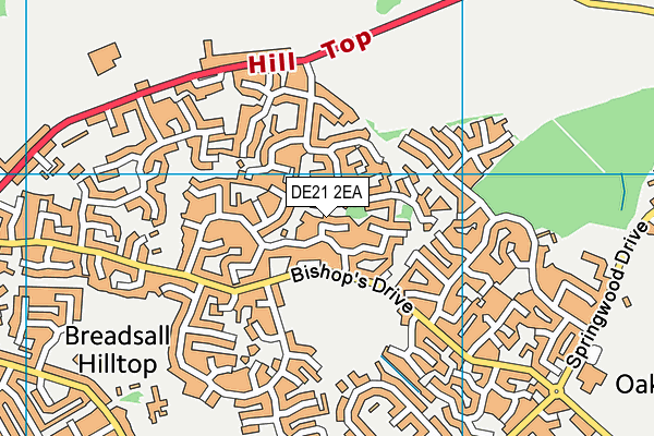 DE21 2EA map - OS VectorMap District (Ordnance Survey)