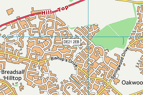 DE21 2EB map - OS VectorMap District (Ordnance Survey)