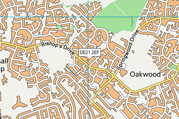 DE21 2EF map - OS VectorMap District (Ordnance Survey)