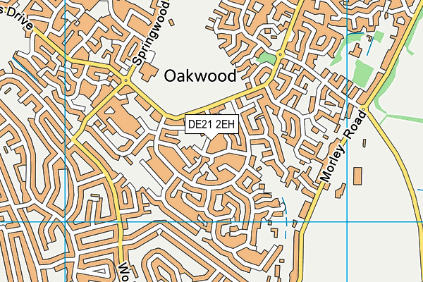 DE21 2EH map - OS VectorMap District (Ordnance Survey)