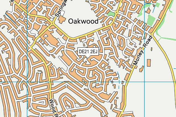 DE21 2EJ map - OS VectorMap District (Ordnance Survey)