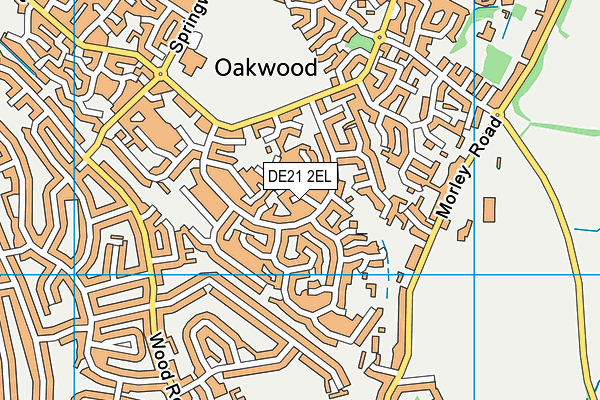DE21 2EL map - OS VectorMap District (Ordnance Survey)