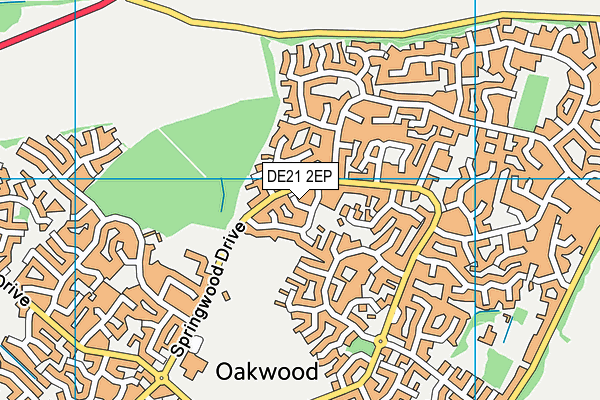 DE21 2EP map - OS VectorMap District (Ordnance Survey)