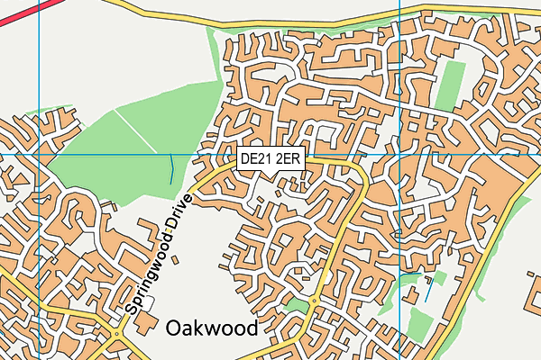 DE21 2ER map - OS VectorMap District (Ordnance Survey)