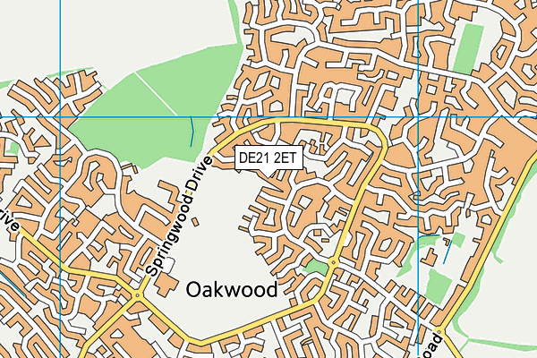 DE21 2ET map - OS VectorMap District (Ordnance Survey)