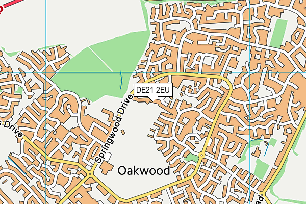 DE21 2EU map - OS VectorMap District (Ordnance Survey)