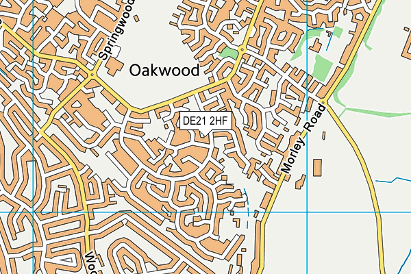 DE21 2HF map - OS VectorMap District (Ordnance Survey)