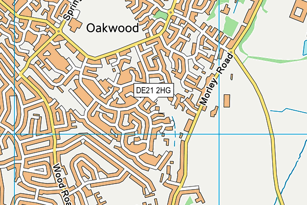 DE21 2HG map - OS VectorMap District (Ordnance Survey)