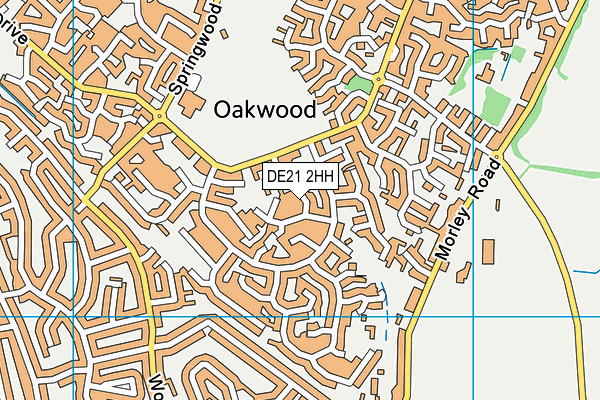 DE21 2HH map - OS VectorMap District (Ordnance Survey)