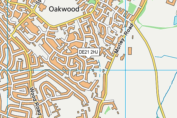 DE21 2HJ map - OS VectorMap District (Ordnance Survey)
