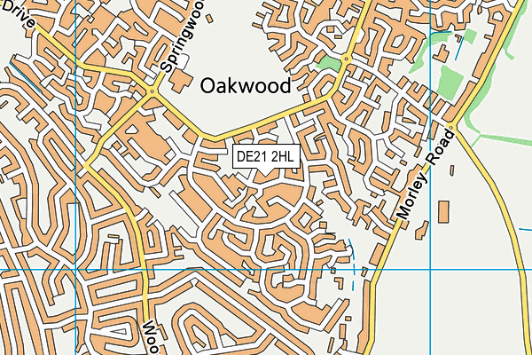 DE21 2HL map - OS VectorMap District (Ordnance Survey)