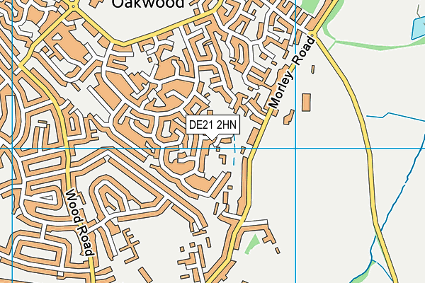 DE21 2HN map - OS VectorMap District (Ordnance Survey)