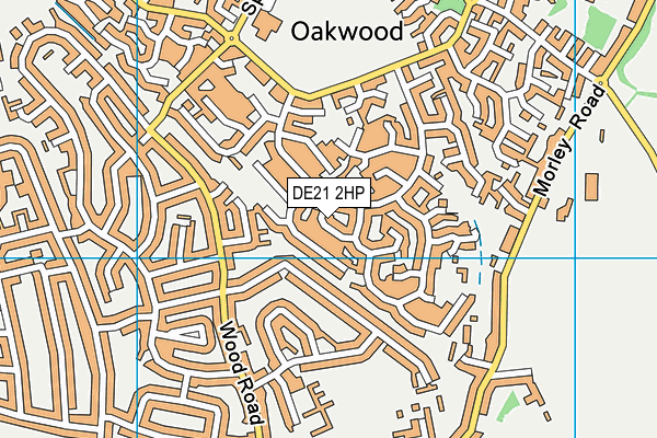 DE21 2HP map - OS VectorMap District (Ordnance Survey)