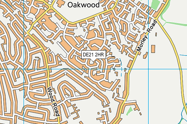 DE21 2HR map - OS VectorMap District (Ordnance Survey)
