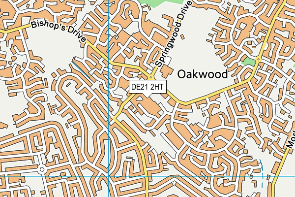 DE21 2HT map - OS VectorMap District (Ordnance Survey)