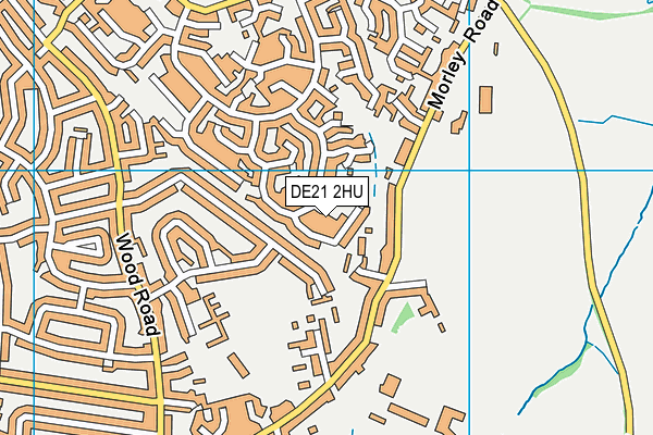 DE21 2HU map - OS VectorMap District (Ordnance Survey)