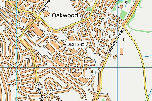 DE21 2HX map - OS VectorMap District (Ordnance Survey)