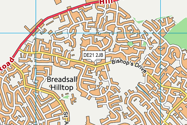 DE21 2JB map - OS VectorMap District (Ordnance Survey)