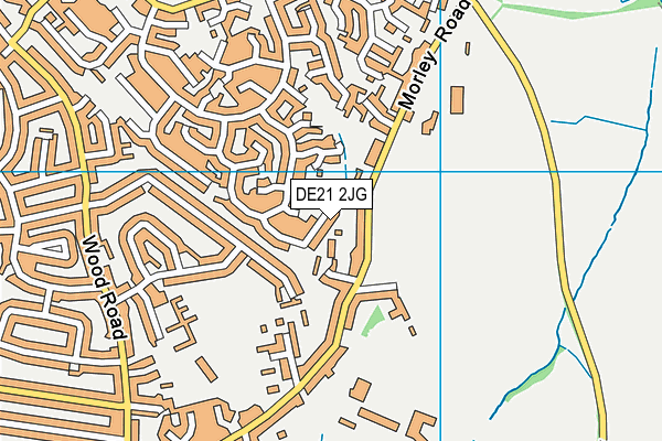 DE21 2JG map - OS VectorMap District (Ordnance Survey)