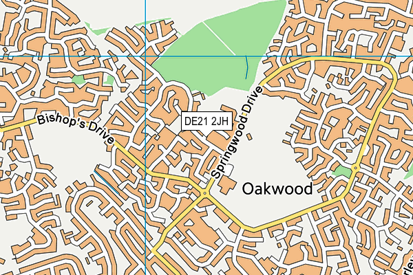DE21 2JH map - OS VectorMap District (Ordnance Survey)