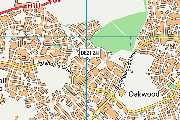 DE21 2JJ map - OS VectorMap District (Ordnance Survey)