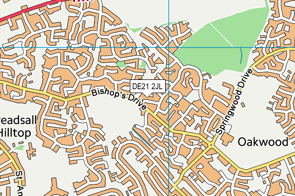 DE21 2JL map - OS VectorMap District (Ordnance Survey)