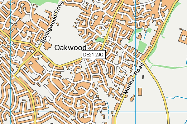 DE21 2JQ map - OS VectorMap District (Ordnance Survey)