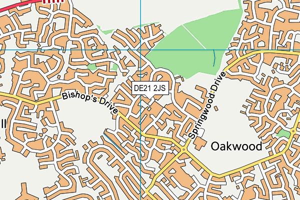 DE21 2JS map - OS VectorMap District (Ordnance Survey)