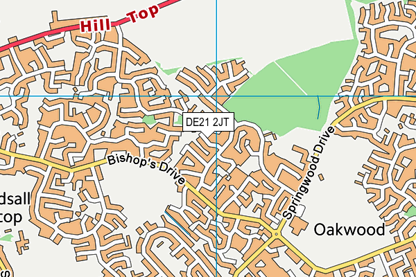 DE21 2JT map - OS VectorMap District (Ordnance Survey)