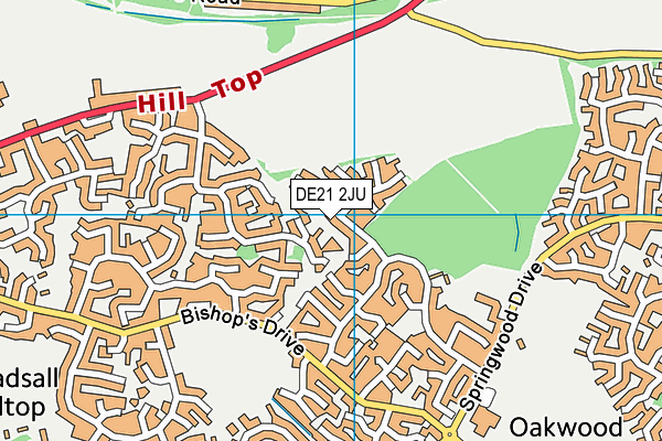 DE21 2JU map - OS VectorMap District (Ordnance Survey)